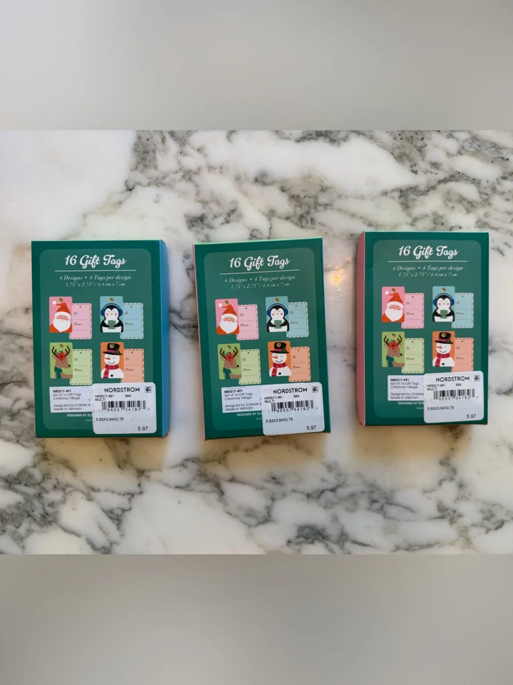NWT Lot of 3 Scribble & Scribe Christmas Gift Tag Sets | 48 Total Holiday Tags